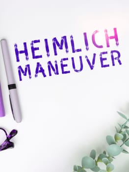 Text sign showing Heimlich Maneuver, Business showcase application of upward pressure in case of choking
