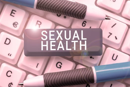 Conceptual caption Sexual Health, Business overview Healthier body Satisfying Sexual life Positive relationships