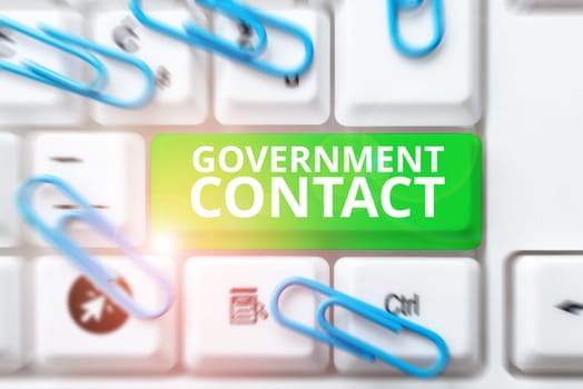 Inspiration showing sign Government Contact, Concept meaning debt security issued by a government to support spending