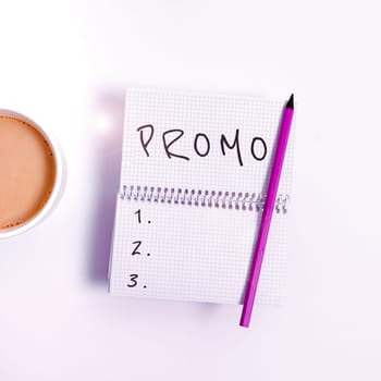 Inspiration showing sign Promo, Conceptual photo series of steps that need to be taken to complete tasks