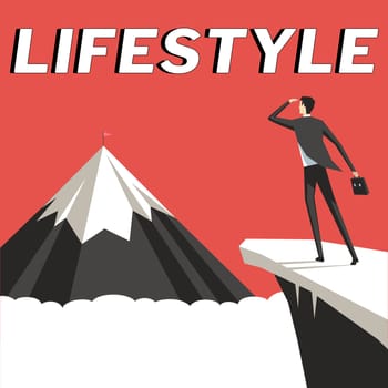 Text showing inspiration Lifestyle, Business overview the typical way of living of an individual, group, or culture