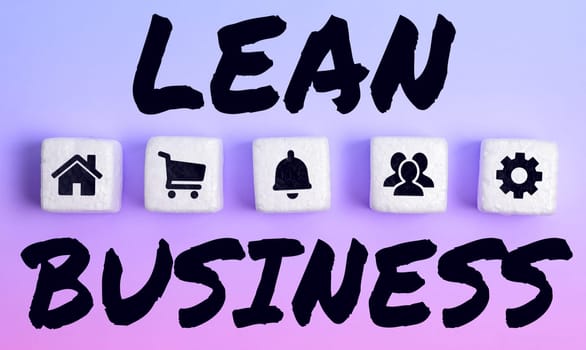 Conceptual caption Lean Business, Internet Concept improvement of waste minimization without sacrificing productivity