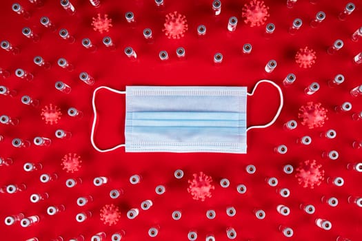 Medical mask for protection against corona virus, SARS pandemic background
