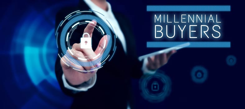 Conceptual display Millennial Buyers, Business overview Type of consumers that are interested in trending products