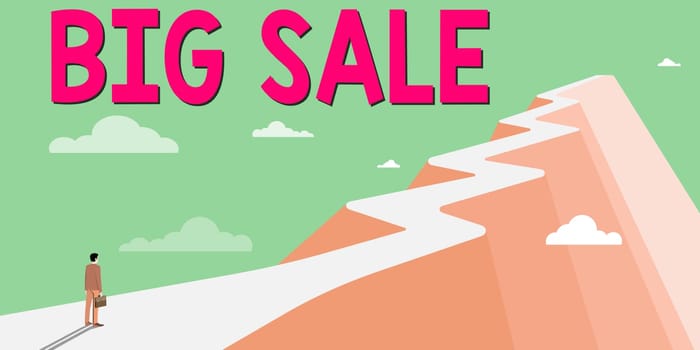Conceptual display Big Sale, Word Written on putting products on high discount Great price Black Friday