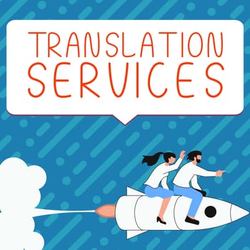 Conceptual display Translation Services, Business overview organization that provide people to translate speech