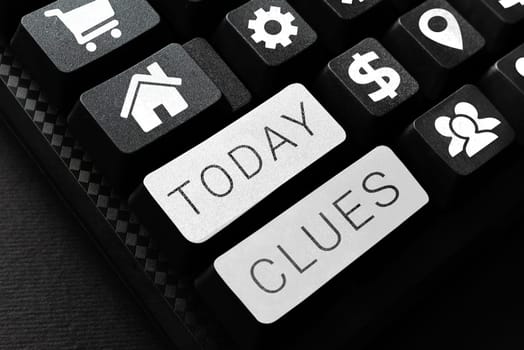 Inspiration showing sign Clues, Word for Piece of evidence information Fact Idea that serves as a guide