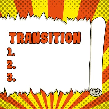 Conceptual display Transition, Concept meaning a dramatic or sweeping alteration of shape or appearance