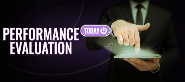 Conceptual display Performance Evaluation, Internet Concept the development and action planning of another