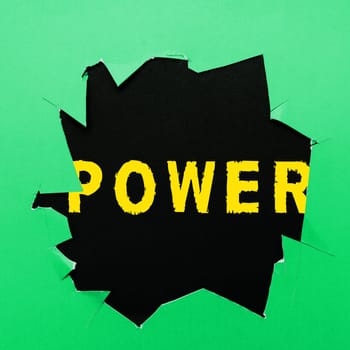 Text showing inspiration Power, Business concept ability capacity to do something or act in particular way Electricity
