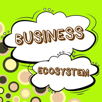 Handwriting text Business Ecosystem, Word for Develop and Implement Organization Growth Opportunities