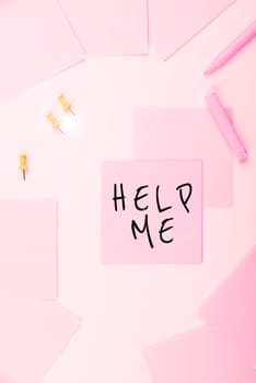 Inspiration showing sign Help Me, Business showcase Asking someone to assist you Shouting for it Teamwork Volunteer