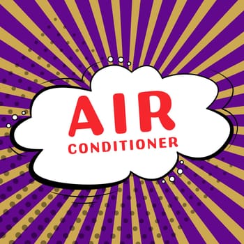 Text caption presenting Air Conditioner, Business approach apparatus for washing air and controlling its humidity and temperature