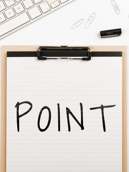 Handwriting text Point, Business idea dot or other punctuation mark Tapered sharp end of tool weapon