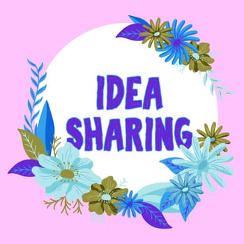 Text showing inspiration Idea Sharing, Concept meaning Startup launch innovation product, creative thinking