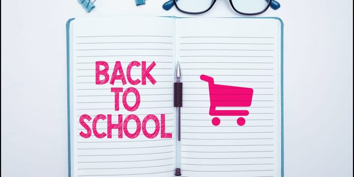 Inspiration showing sign Back To School, Conceptual photo New Teachers Friends Books Uniforms Promotion Tuition Fee