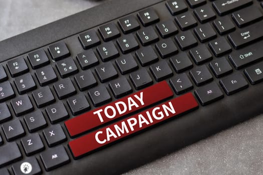 Text showing inspiration Campaign, Business concept organized course of action to promote and sell product service