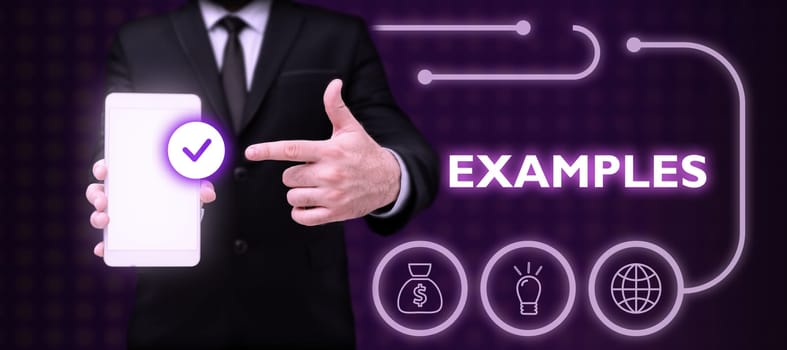 Handwriting text Examples, Business overview photo Sample Model to follow Guide Explanation For instance