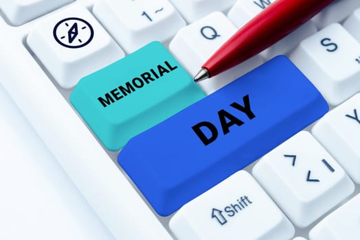 Conceptual caption Memorial Day, Concept meaning To honor and remembering those who died in military service