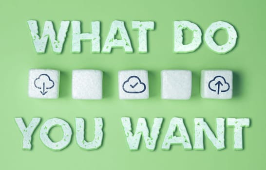 Text caption presenting What Do You Want, Business approach used for offering something to someone or asking their need