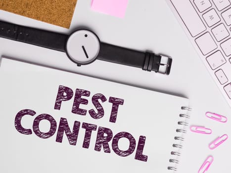 Text showing inspiration Pest Control, Internet Concept Killing destructive insects that attacks crops and livestock