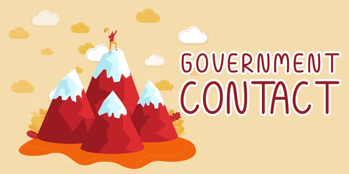Hand writing sign Government Contact, Business concept debt security issued by a government to support spending