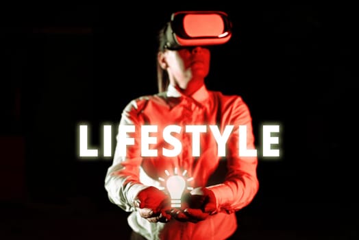 Sign displaying Lifestyle, Conceptual photo the typical way of living of an individual, group, or culture