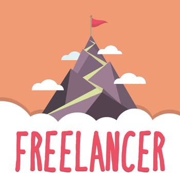 Writing displaying text Freelancer, Business idea a person who acts independently without being affiliated with an organization