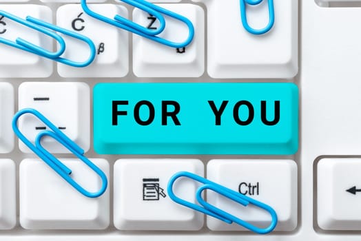 Writing displaying text For You, Business overview Gift specially made special deliver Card greeting Thankfulness
