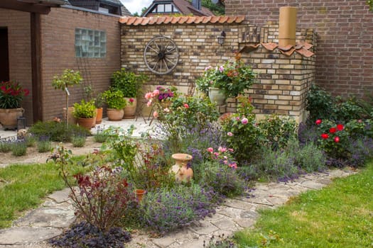 beautiful place in the garden in the mediterranean style - rustical garden
