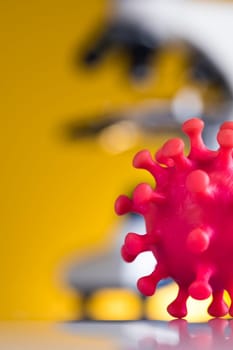 Virus close up, SARS, coronavirus pandemic background