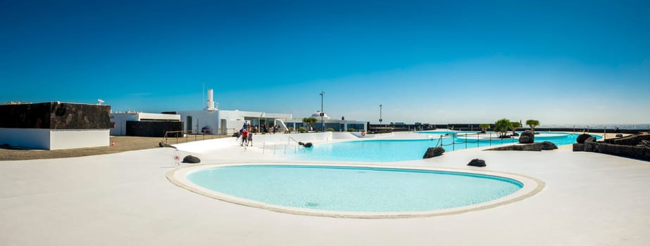 Arrecife, Lanzarote, Canary Islands, March 2023: View on Islote de Fermina in Arrecife, Lanzarote, designed by Cesar Manrique