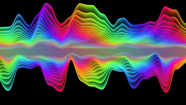 Wave line flowing rainbow color,Wave line flowing rainbow color