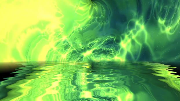 Space Universe With Stars And Galaxies reflected in water,Space Universe With Stars And Galaxies reflected in water