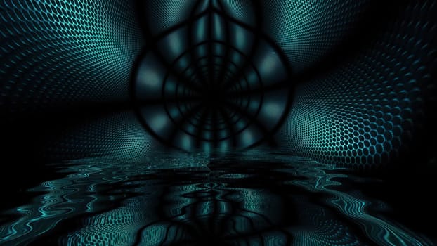 Hypnotic arrows tunnel background reflected in water,Hypnotic arrows tunnel background reflected in water