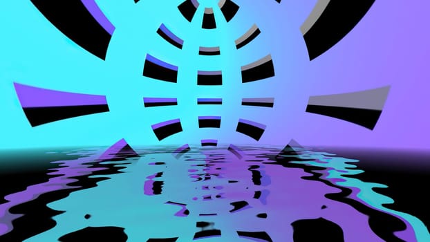 Abstract  background with geometric shapes reflecting in water,Abstract  background with geometric shapes reflecting in water