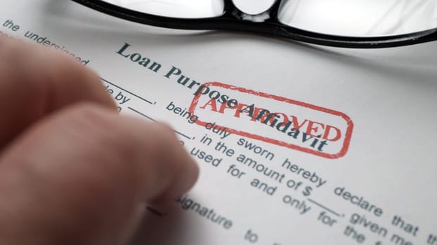 Finger tapping on loan purpose affidavit
