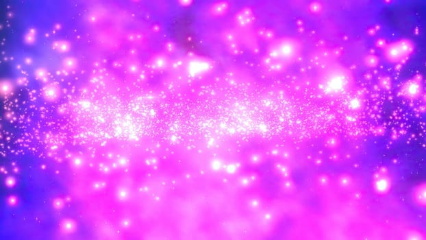 Pink particles over blue background,Pink particles over blue background