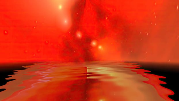 Space Universe With Stars And Galaxies reflected in water,Space Universe With Stars And Galaxies reflected in water