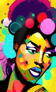 Colourful modern abstract woman face. Hand drawn digital art  illustration,Colourful modern abstract woman face. Hand drawn digital art  illustration