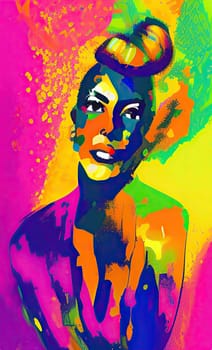 Colourful modern abstract woman face. Hand drawn digital art  illustration,Colourful modern abstract woman face. Hand drawn digital art  illustration