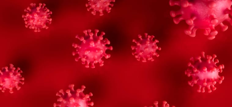 Virus cells in infected, Pandemic medical health