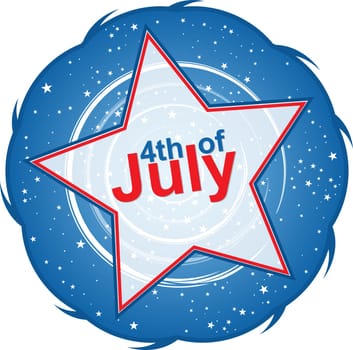 4th of July star, design element, eps10 illustration