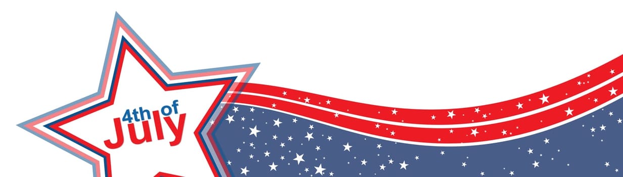 4th of july American independence day. Vector illustration.