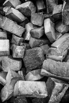 Detail of construction material to make pedestrian streets