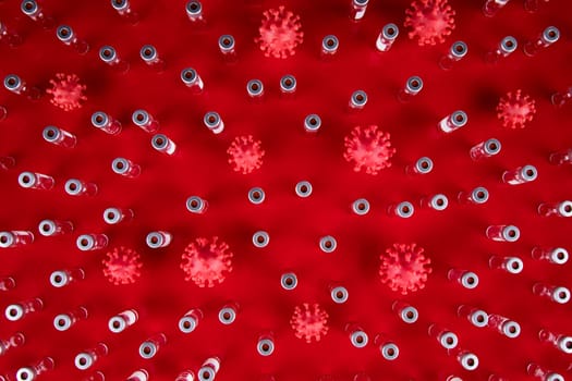 Virus cells in infected, Pandemic medical health