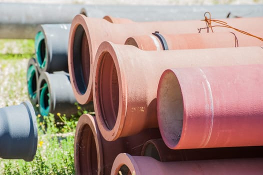 Pipe of cement for the building trade