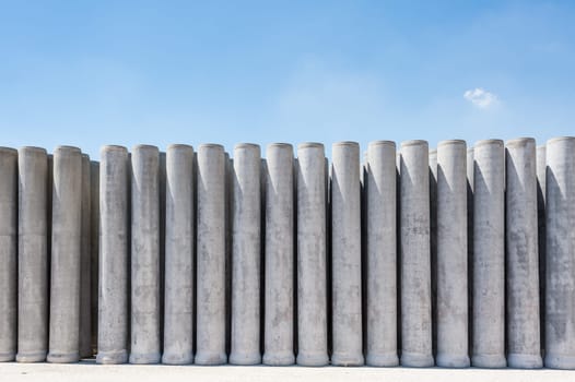 Pipe of cement for the building trade