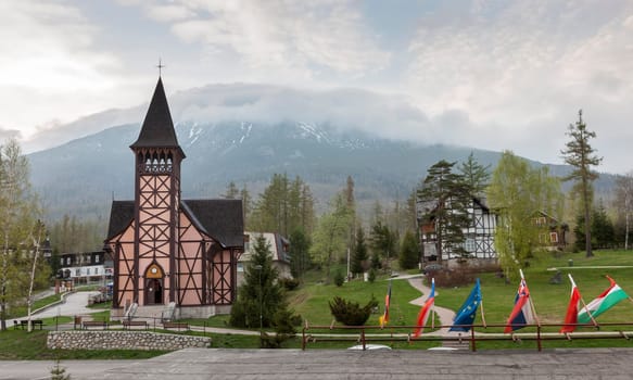 The church in Slovakia, Stary Smokovec. Vysoke Tatry