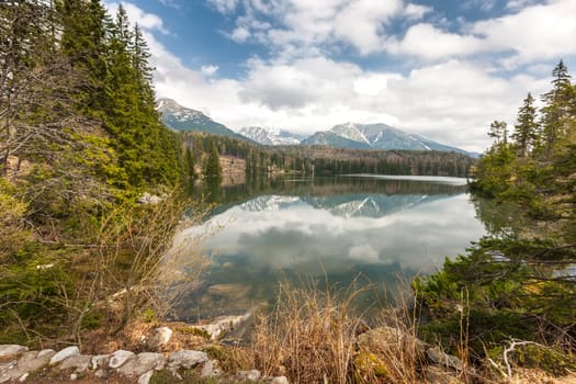 Mountain Lake in Slovakia Tatra - Strbske Pleso